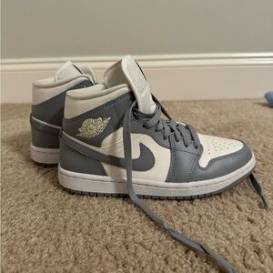 Nike Air Jordan 1 Mid Grey and White